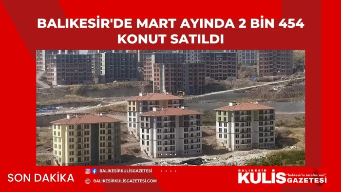 Balıkesir'de mart ayında 2 bin 454 konut satıldı