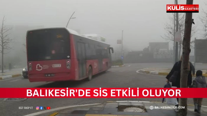 Balıkesir'de sis etkili oluyor