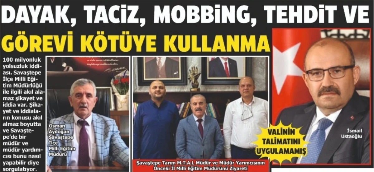 DAYAK, TACİZ, MOBBİNG, TEHDİT VE G&Ouml;REVİ K&Ouml;T&Uuml;YE KULLANMA