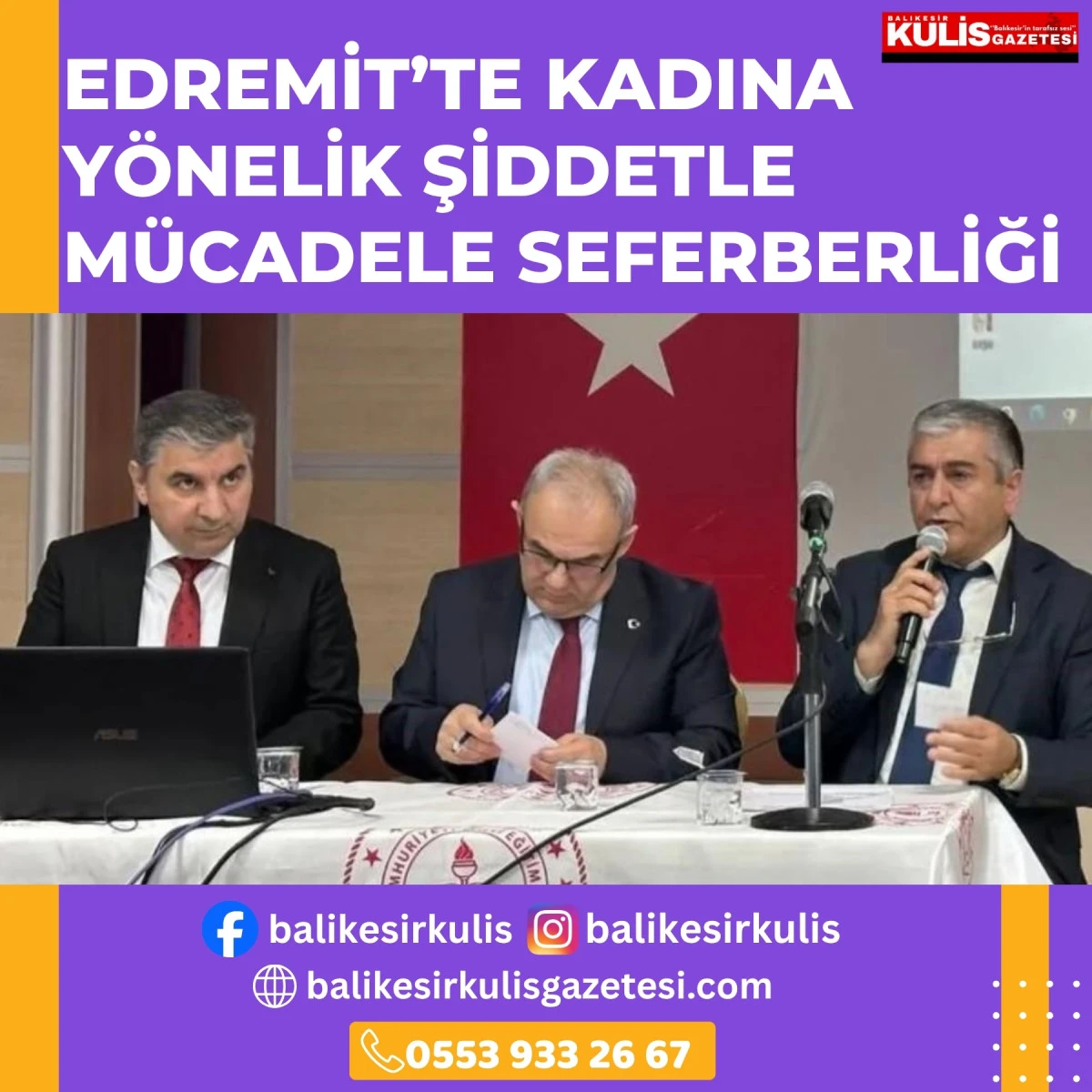 Edremit&rsquo;te kadına y&ouml;nelik şiddetle m&uuml;cadele seferberliği