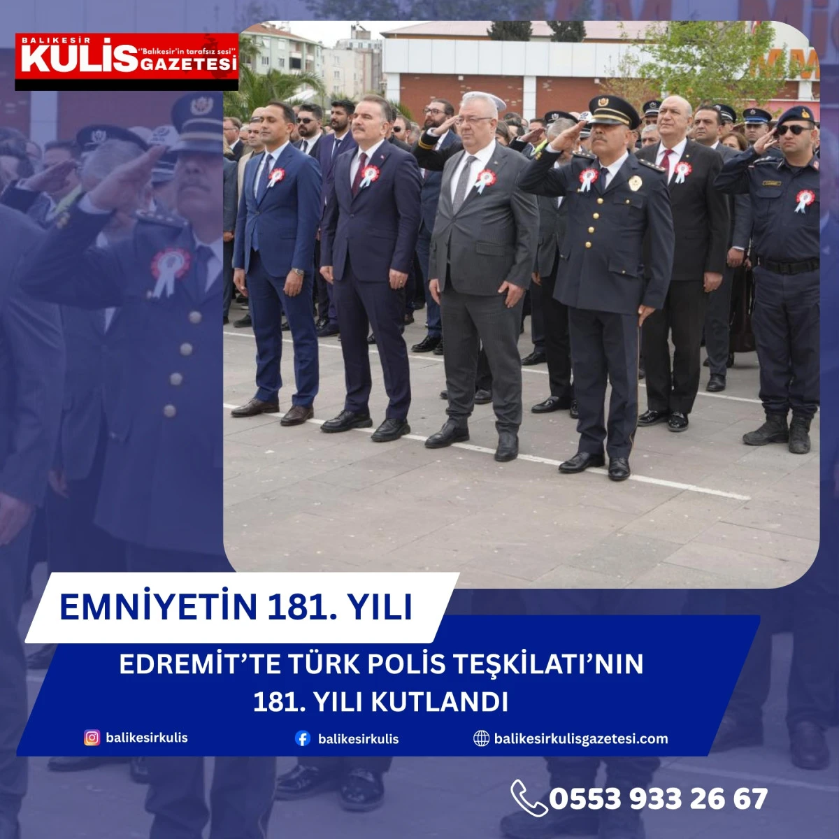 Edremit&rsquo;te T&uuml;rk Polis Teşkilatı&rsquo;nın 181. yılı kutlandı