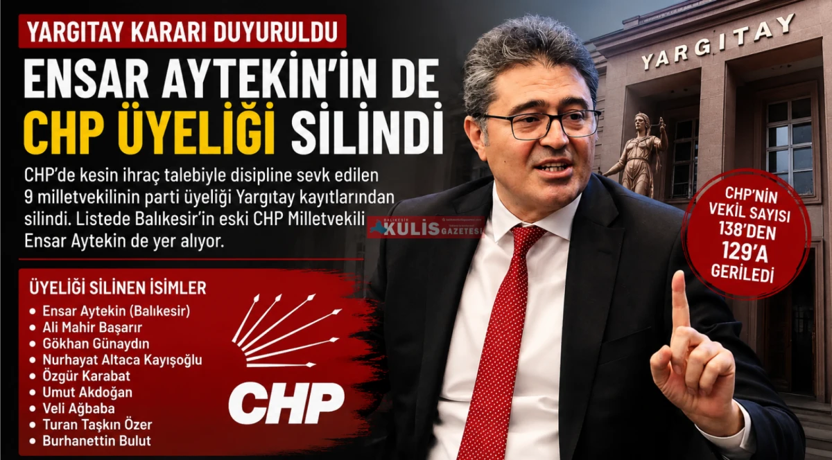 Ensar Aytekin&rsquo;in de CHP &Uuml;yeliği Yargıtay Kayıtlarından Silindi