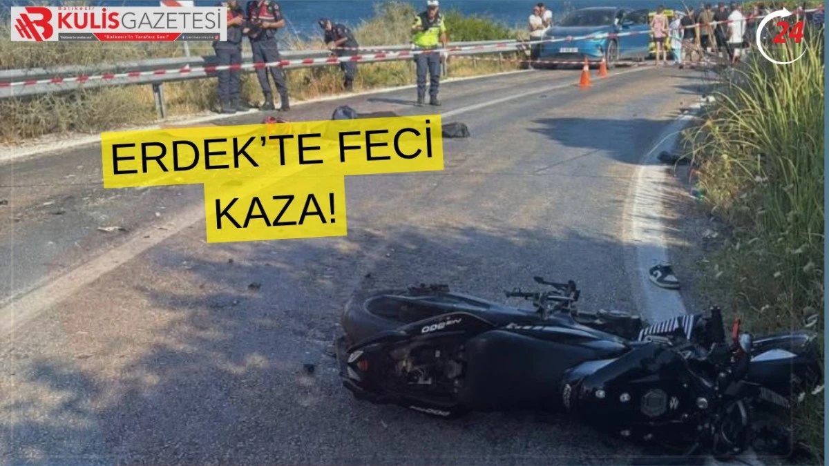 Erdek'te Feci Kaza