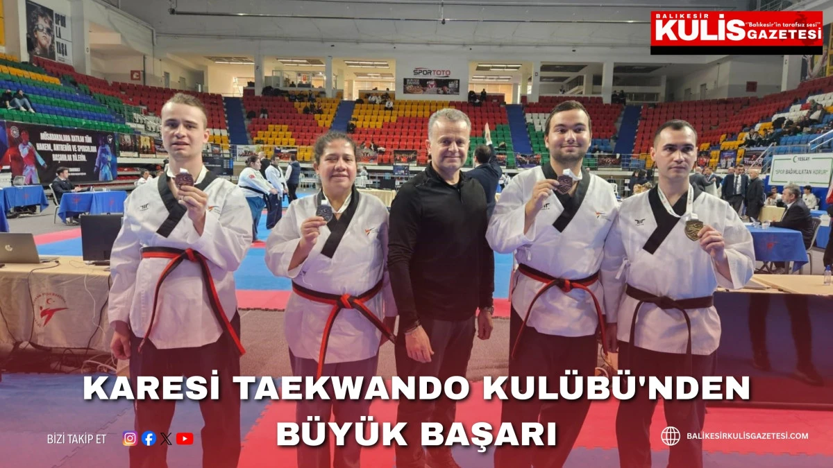 Karesi Taekwando Kul&uuml;b&uuml;'nden b&uuml;y&uuml;k başarı