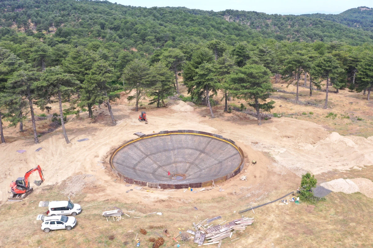 Madra Dağları'na yeni helikopter yangın havuzu kazandırıldı