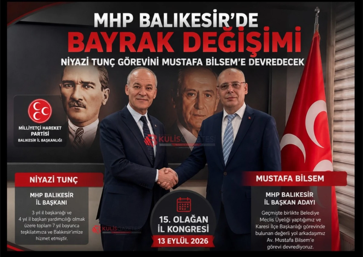 MHP Balıkesir&rsquo;de bayrak değişimi
