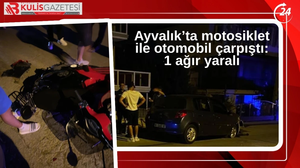 Motorsikletl ile otomobil kafa kafaya &ccedil;arpıştı!