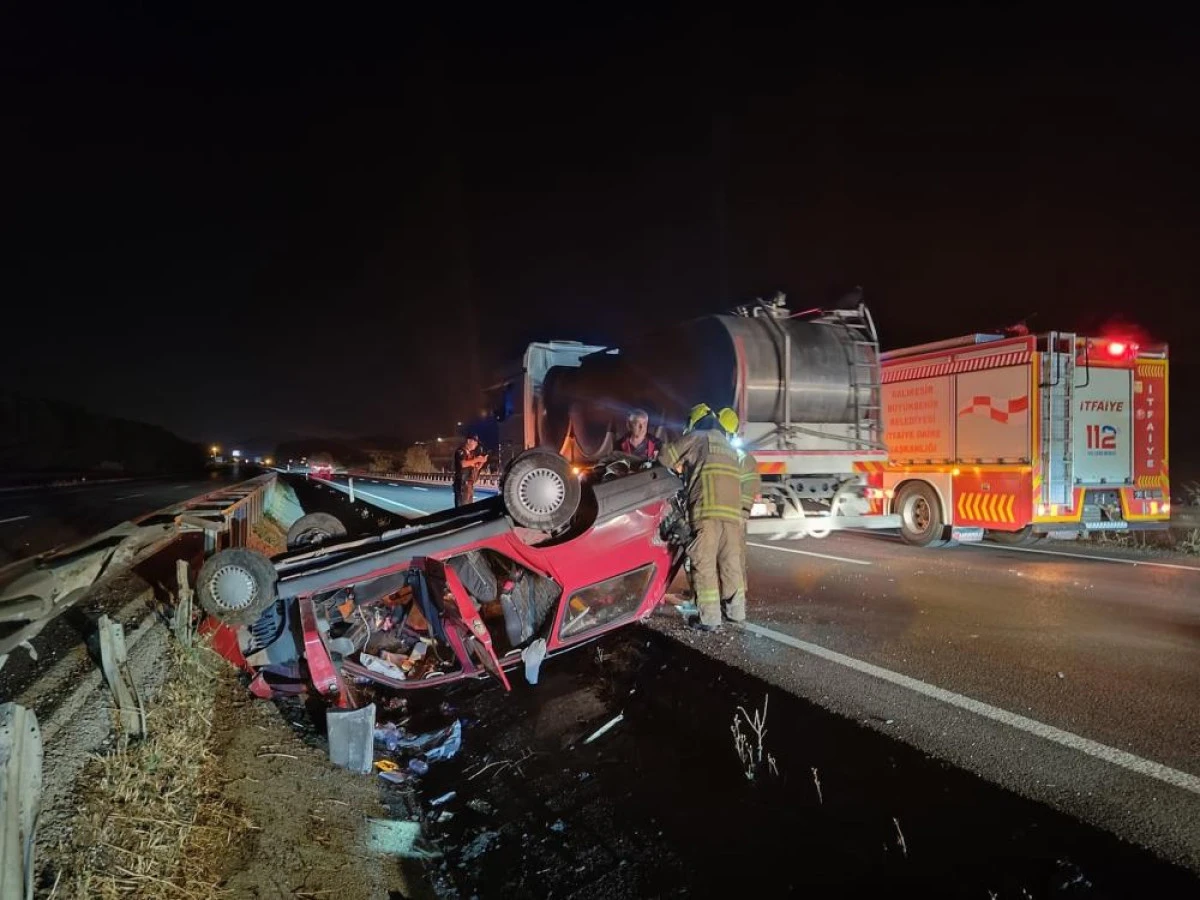 Susurluk'ta trafik kazası: 1'i &ccedil;ocuk 5 yaralı