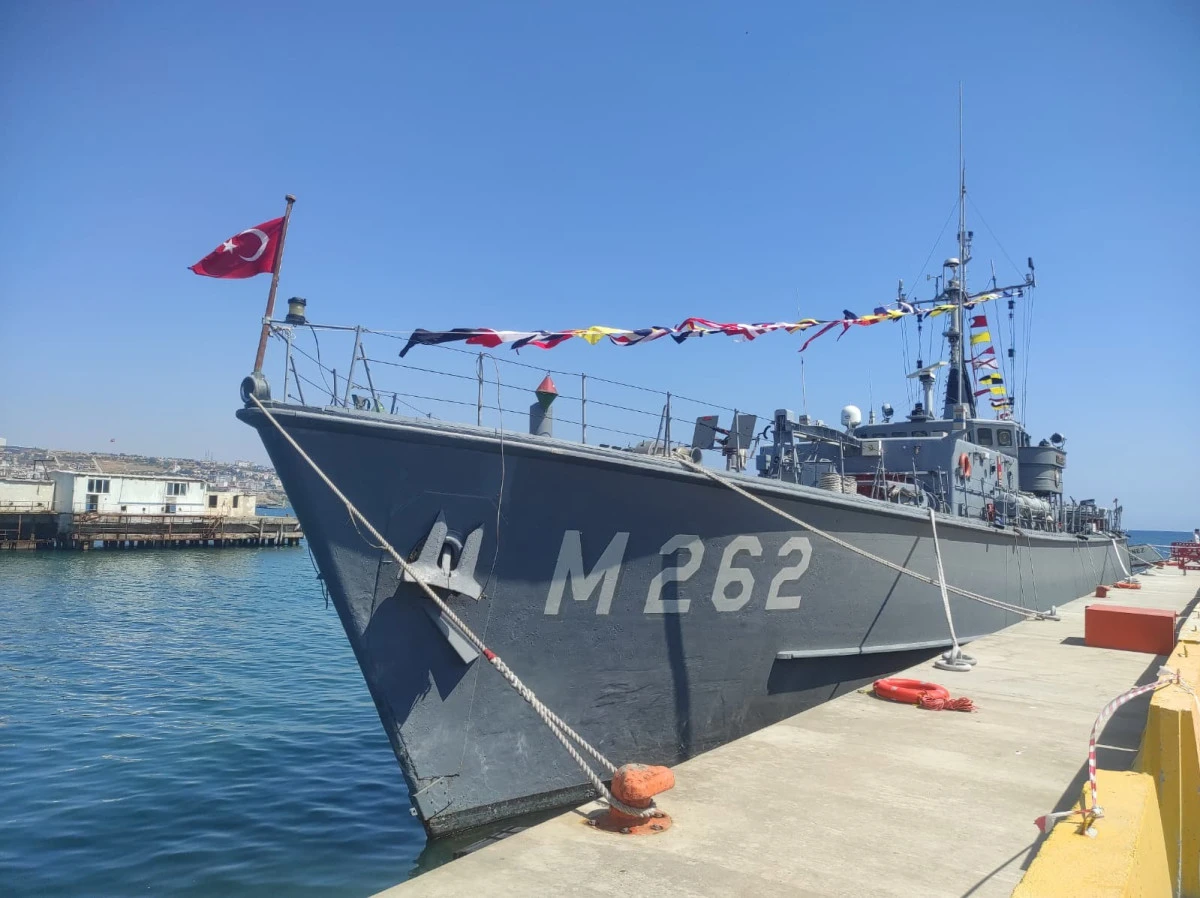 T.C.G. Enez mayın tarama gemisi Tekirdağ'da halkın ziyaretine a&ccedil;ıldı