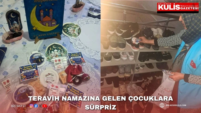 Teravih Namazına gelen &Ccedil;ocuklara S&uuml;rpriz